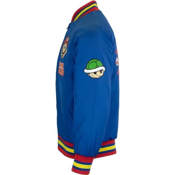 Kids Bomber Jacket, Blue - Picture 3 of 7